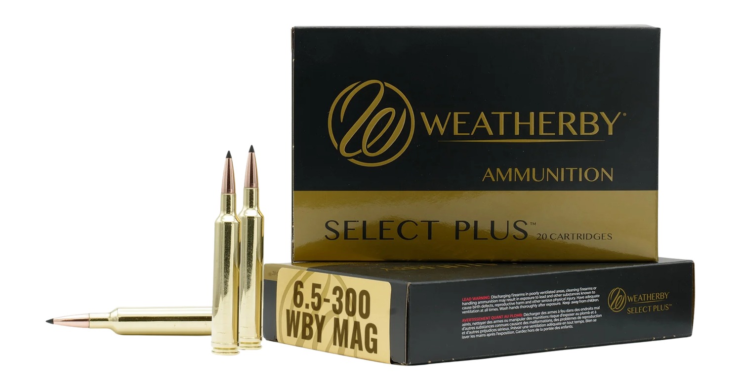 Weatherby Select Plus 6 5-300 Weatherby Mag 129 Gr CSHP 3425 FPS