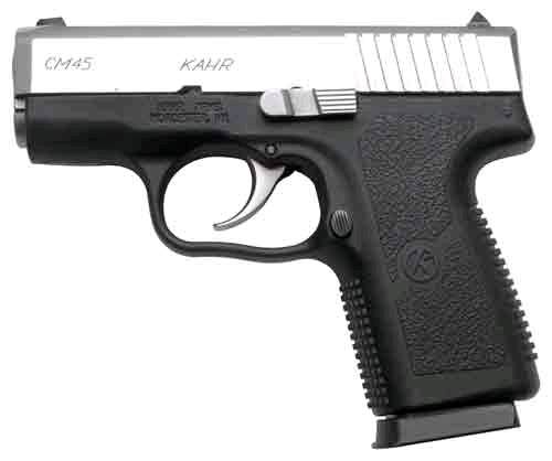 Kahr CM45 45 ACP 3.30" Stainless Black Polymer Grip-img-0